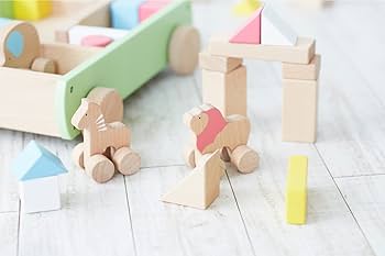 Amazon | ニチガン NICHIGAN ころころどうぶつつみき 積み木 知育玩具